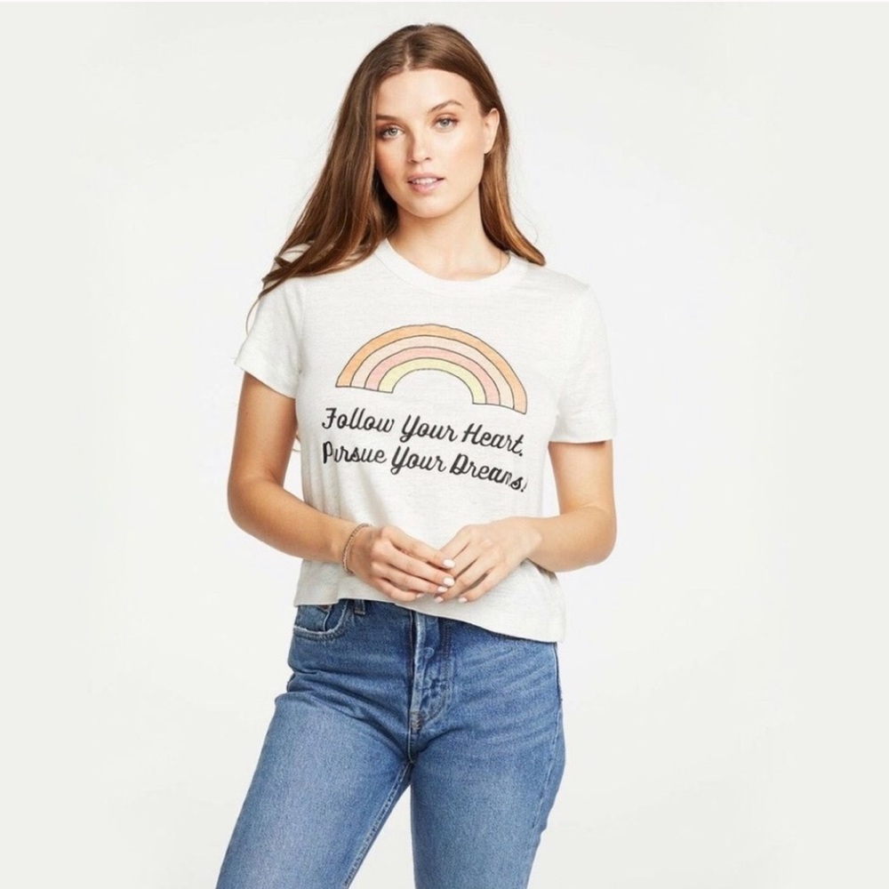 Chaser "Follow Your Heart" Linen Short Sleeve Tee